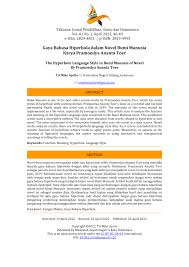 Amanat Dalam Novel Bumi Manusia