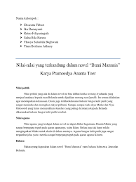 Unsur Intrinsik Dalam Novel Bumi Manusia